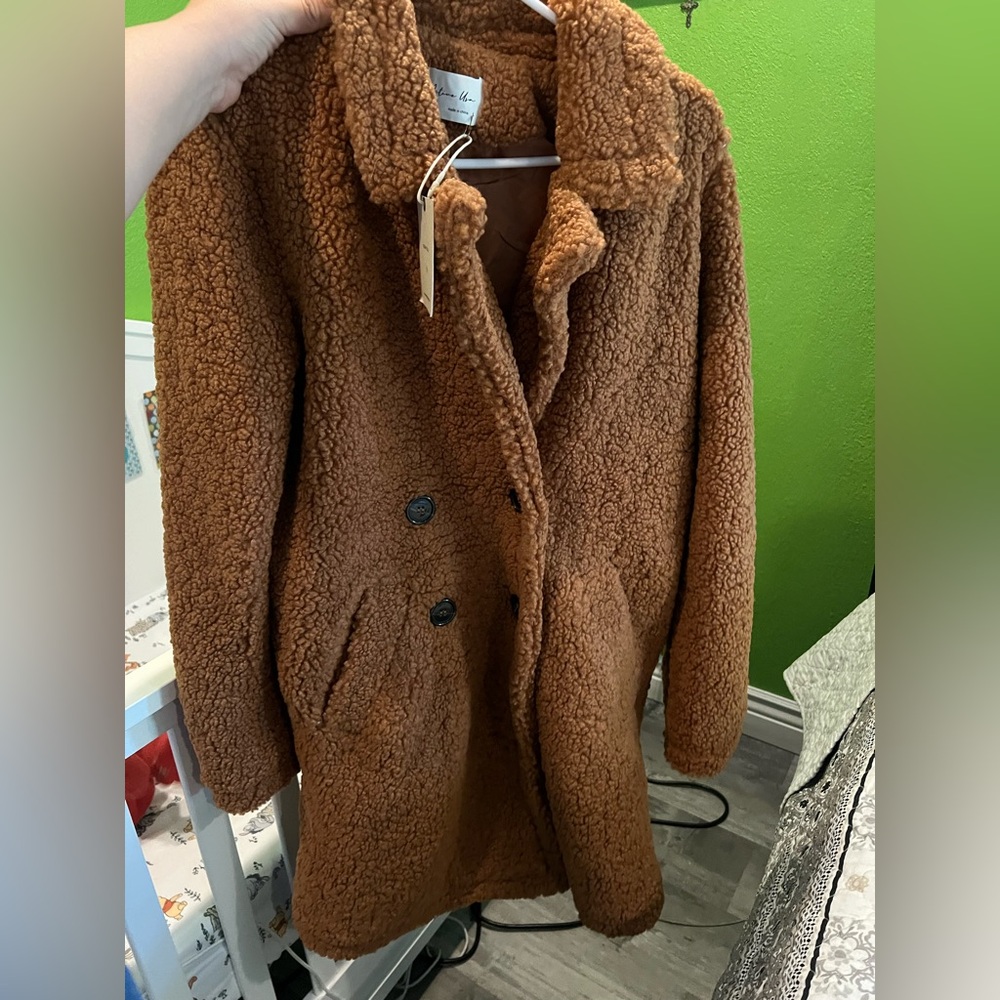 Active USA Tan Teddy Jacket